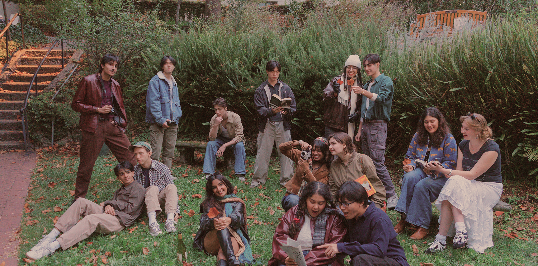 Members of Artists in Resonance gathered outdoors