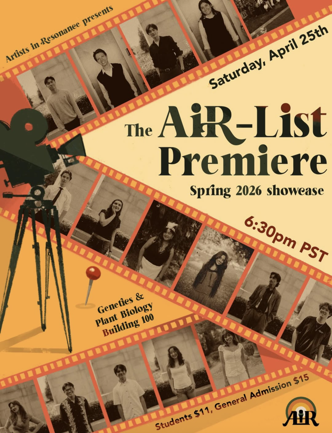 The AiR-List Premiere show flyer